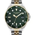 Lee Cooper Lee Cooper LC07594.270  LC07594.270 кварцевые мужские часы зеленый циферблат, браслет нержавеющая сталь с ip-покрытием — вид спереди