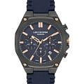Lee Cooper Lee Cooper LC07318.099  LC07318.099 кварцевые мужские часы синий циферблат, браслет кожаный — вид спереди