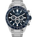 Jacques Lemans Jacques Lemans Sport 1-2140F  1-2140F кварцевые мужские часы синий циферблат, браслет нержавеющая сталь — вид спереди