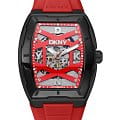DKNY DKNY Urban Automatic DK1G048P0065  DK1G048P0065 механические мужские часы красный циферблат, браслет силикон — вид спереди
